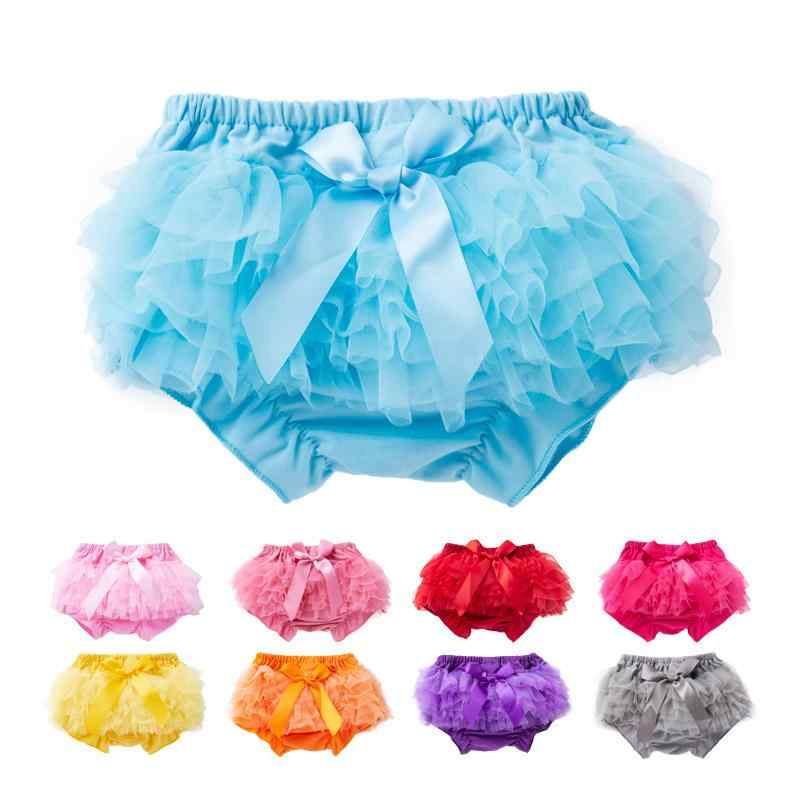 ベビーパンツ 女の子 チュール フリル ブルマスカート ショート丈 綿 コットン 柔らかい 優しい肌触り 無地 シンプル かわいい おしゃれ プリンセス リボン ガーリー 春夏 普段使い お出かけ