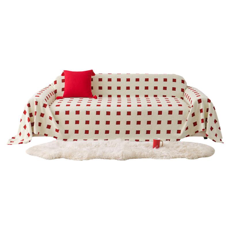Sofa Covers - ソファカバー フランネル素材 チェック柄 レトロ 滑り止め 爪とぎ防止 マルチカバー L字対応 コーナーソファ対応 全面保護 モダン シンプル レッド ブルー ブラウン ブラック