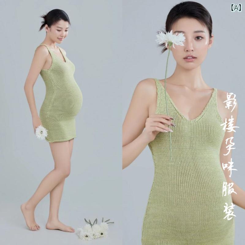 ワンピース マタニティ 妊婦用 ニット キャミソールワンピース 伸縮性 ブライトカラー マタニティフォ..