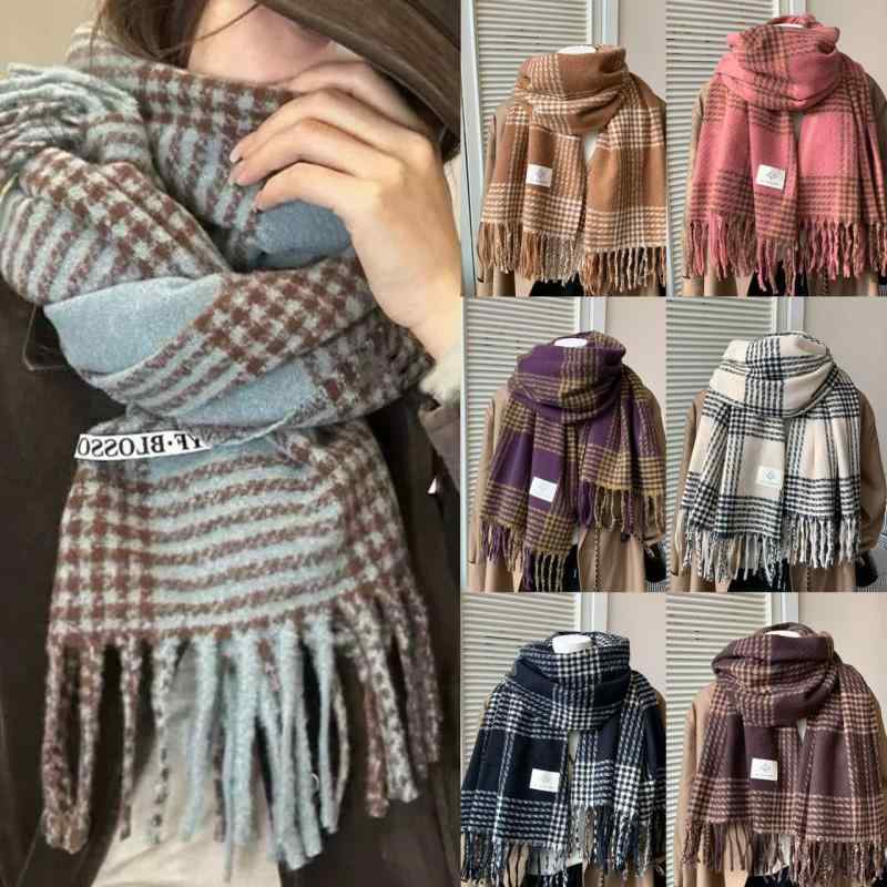 ストール ユニセックス 大判 ショール マフラー 秋冬 防寒 保温 あったか クラシック レトロ 韓国 おし..