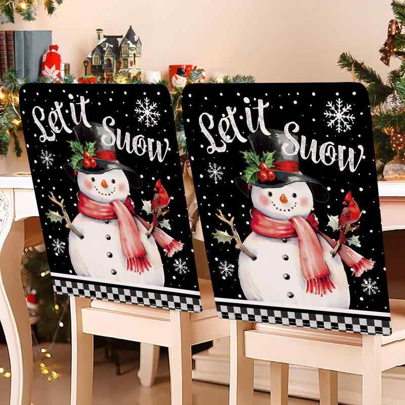 チェアカバー クリスマス かわいい キャラクター フランネル ポリエステル 起毛素材 ソフトタッチ 変形 型抜き リビング ダイニング オフィス 室内 イベント装飾