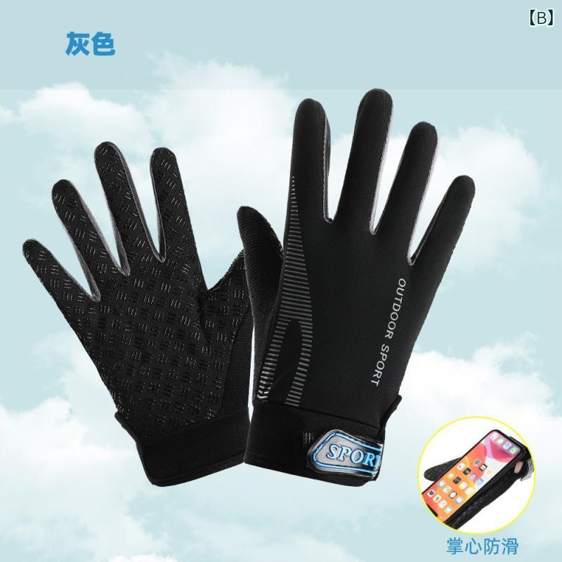 手袋 キッズ 男の子 女の子 フライングディスク フリスビー用 グローブ 接触冷感 UVカット 日焼け防止 薄手 通気性 滑り止め 指切りタイプ アウトドア サイクリング 自転車 ローラースケート インラインスケート スポーツ 春夏 2