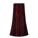 スカート レディース 秋冬 ベロア 裏起毛 厚手 暖かい マーメイドスカート ロング ミモレ丈 きれいめ オフィス 通勤 デイリー ストレッチ 光沢感