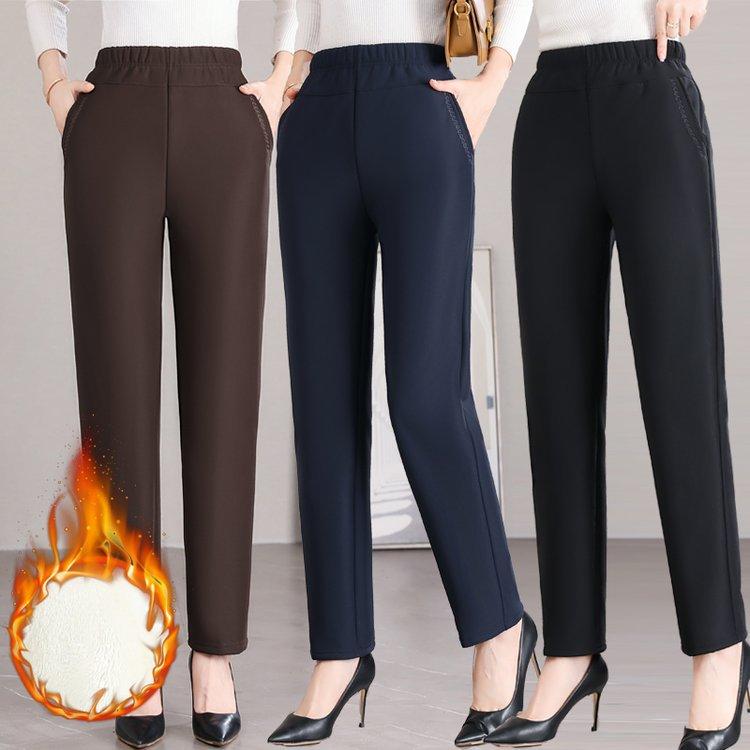 パンツ レディース 女性用 シープボア 裏起毛 厚手 テーパード ハーレム ゆったり ルーズ ボア素材 TR素材 カジュアル リラックス 秋冬 ボトムス 普段使い ブラック ネイビー ブラウン