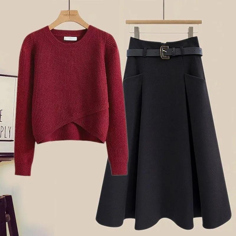 ニットアップ レディース 大きいサイズ 女性用 秋冬 再生繊維 長袖 セーター トップス 着痩せ 体型カバ..