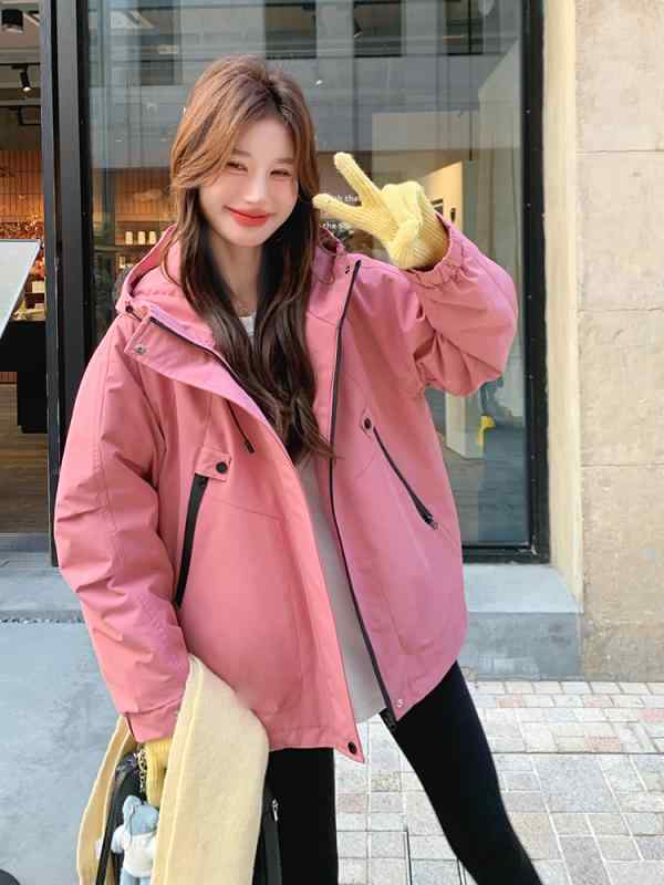 ダウンジャケット レディース 女性用 秋冬 ショート丈 小柄 低身長向け 厚手 保温 防寒 ダウン フード付き ゆったり カジュアル ワークスタイル ポケット付き アウター