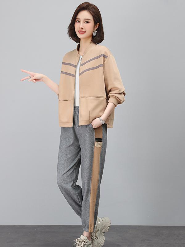 ・カテゴリ: カジュアルセット・スタイル: 日韓カジュアル・主な素材: 綿80〜90%・柄: ストライプ・パンツ丈: ロング丈・袖丈: 長袖・袖タイプ: ドロップショルダー・セット内容: パンツセット・性別: レディース・カラー展開: カーキ、グリーン・サイズ展開: M、L、XL、XXL、XXXL