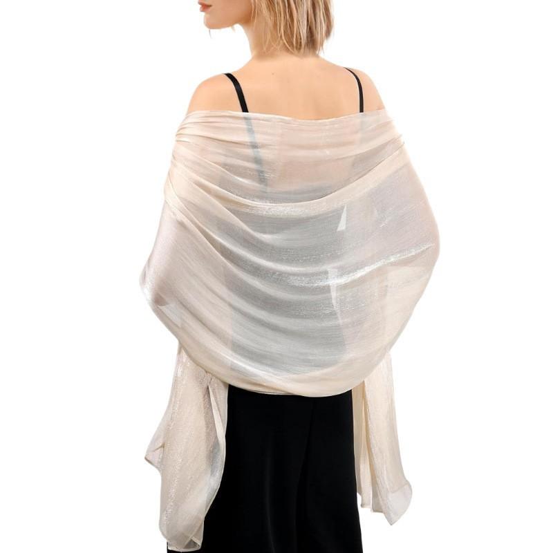 ショール レディース イブニングドレス パーティードレス 結婚式 ブライダル 花嫁 ウェディング シフォン ストール スカーフ 羽織り ビーチ リゾート 上品 エレガント 薄手 冷房対策