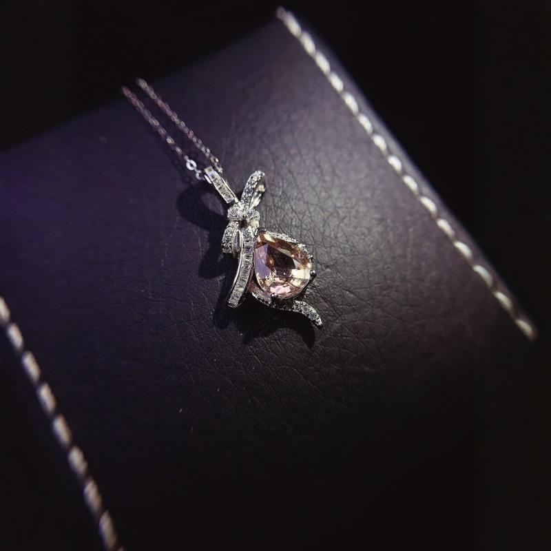 ネックレス ブラジル産 キャンディカラー トルマリン 925シルバー ペンダント 精巧なジルコニアセッテ..