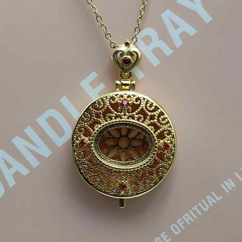 ペンダントトップ 開閉式 香袋ロケット レトロ アンティーク 中国風 銅製 電気メッキ加工 カルセドニー..