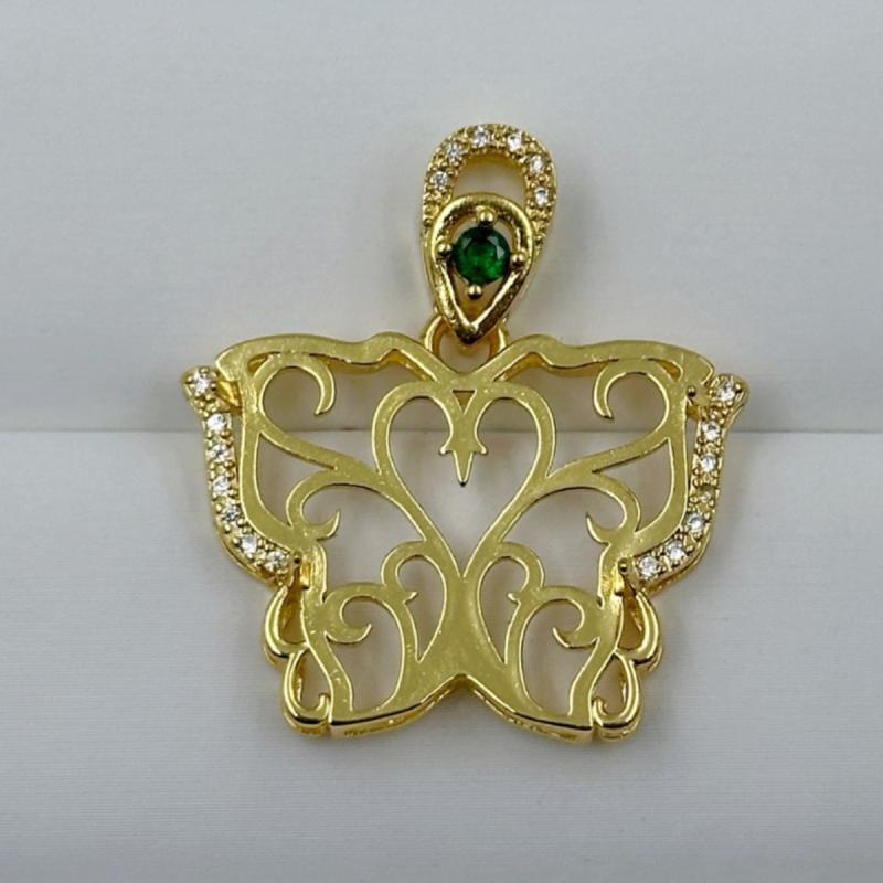 アクセサリーパーツ DIY 上品 蝶 バタフライ ジルコニア ラインストーン 空枠 セッティング ペンダント..