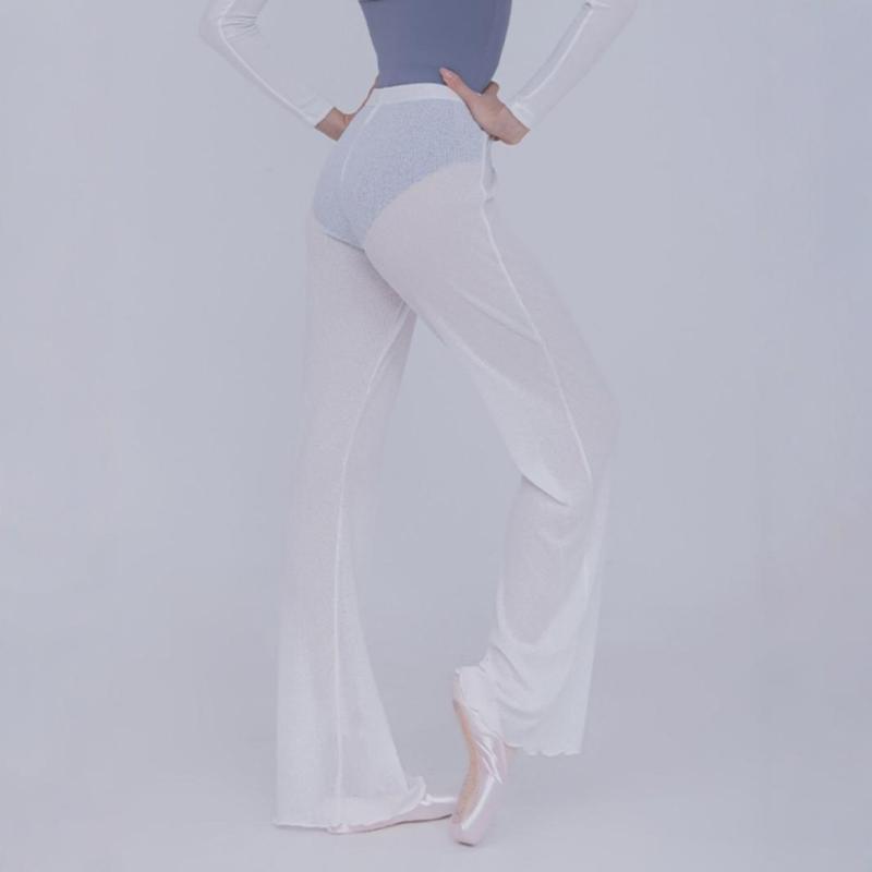 ダンスウェア レディース 成人 バレエ ウォームアップパンツ 練習着 ストレート フレア ボトムス ポリ..