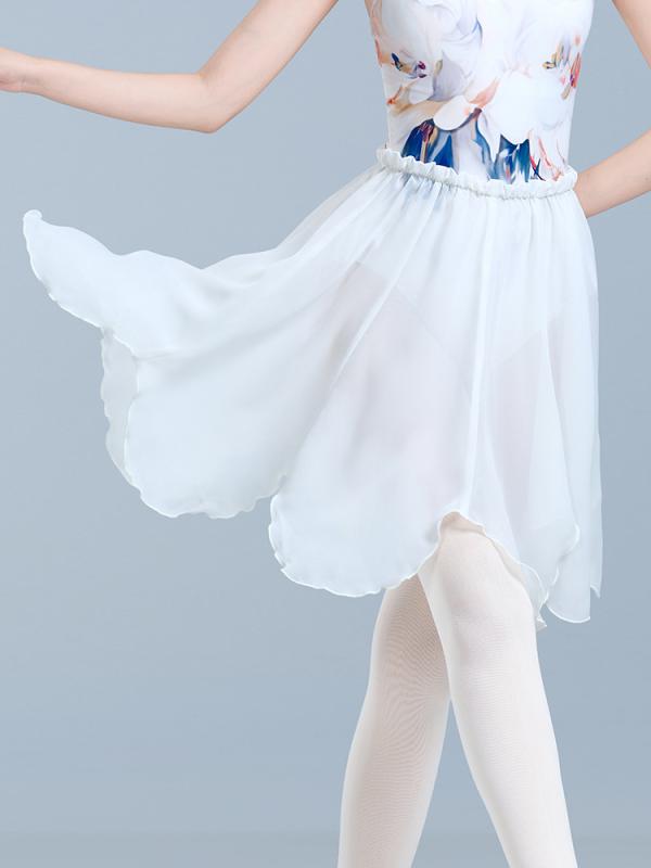 ダンススカート 大人 レディース 女性用 バレエ 練習着 レッスン用 モダンバレエ シフォン 花びら ミモ..