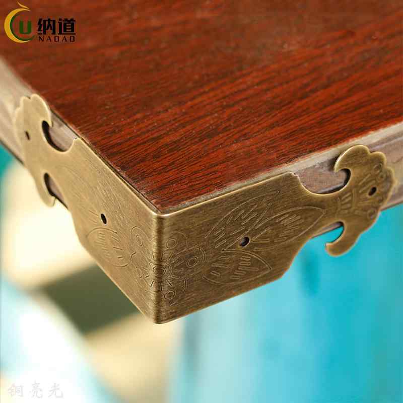 家具金具 銅製 真鍮 ブロンズ 中国風 中国風 アンティーク調 レトロ 箱 戸棚 扉 窓用 家具 コーナーガ..