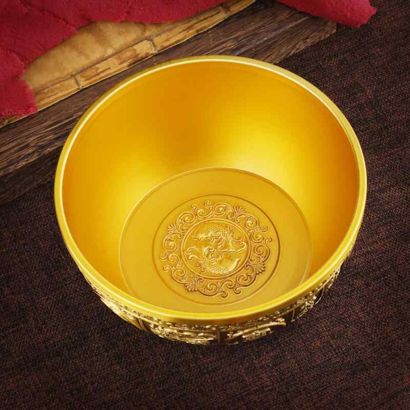 置物 聚宝盆 真鍮製 招財 財運アップ 祥雲 百福 吉祥 縁起物 手作り 銅細工 クラシック レトロ アンティーク調 中国風 アジアンテイスト インテリア 風水 開運 オブジェ 新築祝い 引っ越し祝い 贈答品 記念品