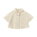 ポンチョ ベビー 女の子 ケープ アウター コート オフホワイト アイボリー ダブルフェイス ウール調 ポリエステル 秋冬 防寒 リボン プリンセス風 イギリス...