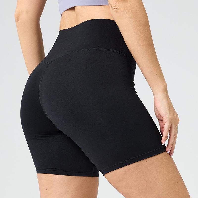 ヨガウェア レディース ハイウエスト ヌーディ 素肌感 食い込み防止 タイトフィット 3分丈 ショートパ..