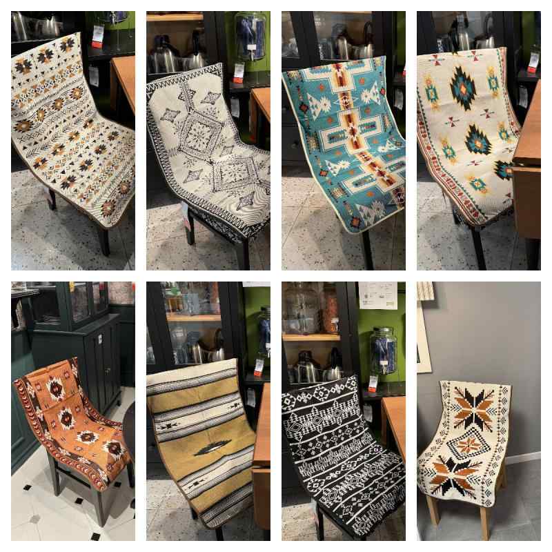 チェアカバー アウトドア キャンプ カーミットチェア対応 民族調 エスニック 折りたたみ イス用 背もたれカバー 高さ20cm 北欧風 幾何学模様