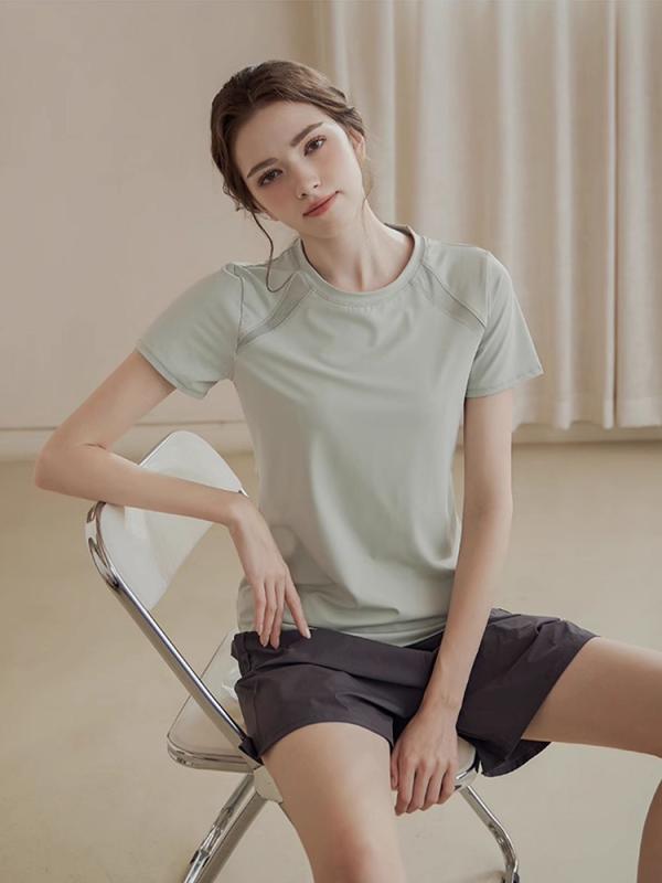 トップス レディース ヨガウェア フィットネス スポーツ ランニング トレーニング ジム メッシュ切り替..