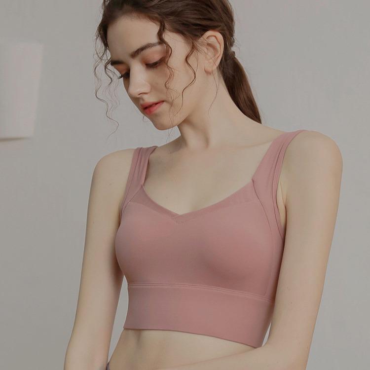 スポーツブラ レディース プロ仕様 高強度 防振 ランニング ヨガ フィットネス トレーニング ブラトップ ホールド感 揺れ防止 ナイロン素材 シームレス 一体型 フルカップ 固定パッド ズレにくい