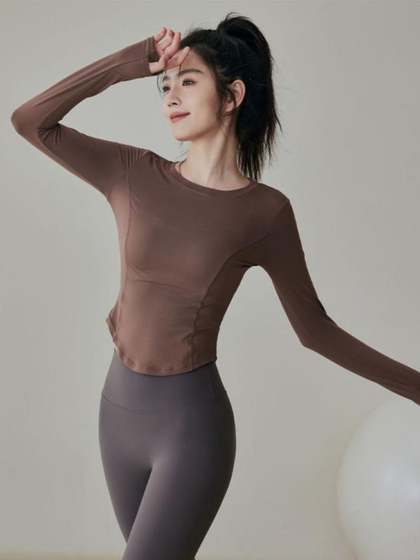 長袖トップス レディース ヨガ ランニング ピラティス フィットネス トレーニング スポーツウェア 着痩せ 保温 速乾 伸縮性 セットアップ 秋冬