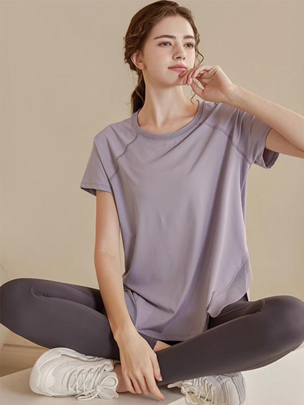 Tシャツ レディース 半袖 ゆったり 速乾 着痩せ 体型カバー スポーツ ヨガウェア ランニング ジョギン..