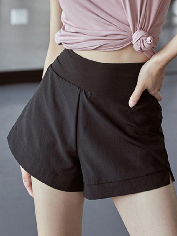 ショートパンツ レディース 女性用 クロス ハイウエスト 三分丈 スポーツ インナー見え防止 ヨガ ラン..