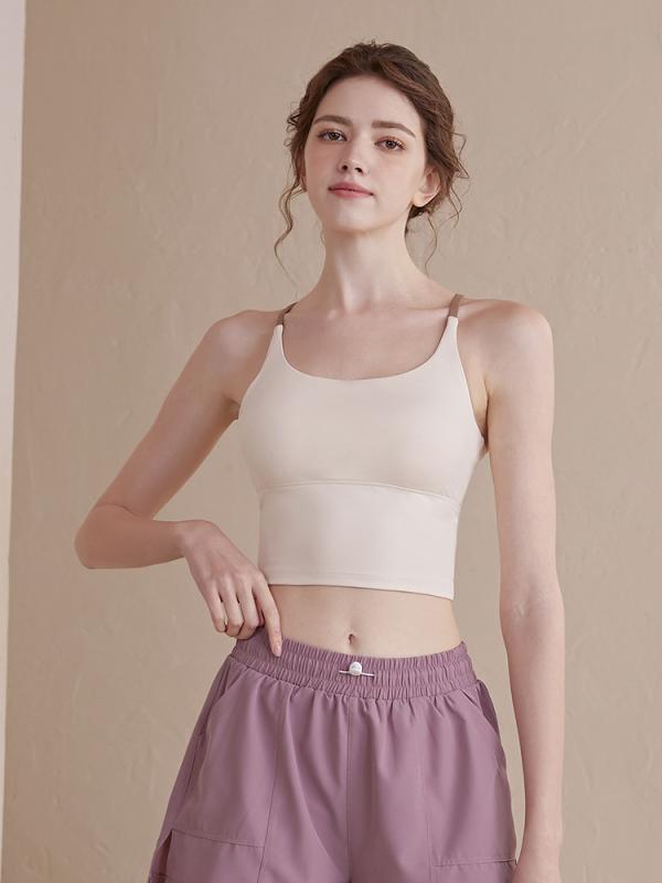 スポーツブラ レディース ヨガウェア フィットネスウェア 美背 クロスストラップ ハイサポート 防振 速乾 伸縮性 ランニング ジム ピラティス トレーニング カップ付き ブラトップ 春夏