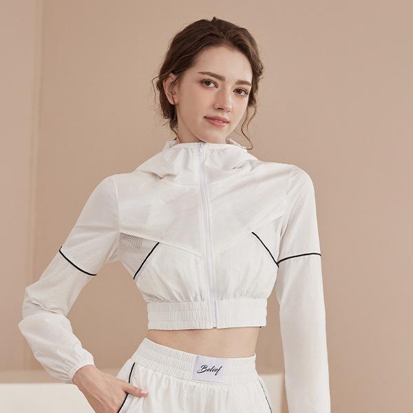 ジャケット レディース スポーツ フィットネス ヨガ ランニング アウター 長袖 ジップアップ 通気性 吸..