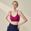 スポーツブラ レディース 女性用 一体型 美背 カップ付き 揺れ防止 ホールド感 バストアップ ヨガ ランニング トレーニング ピラティス フィットネス エクササイズ ナイロン混 伸縮性 外着可能