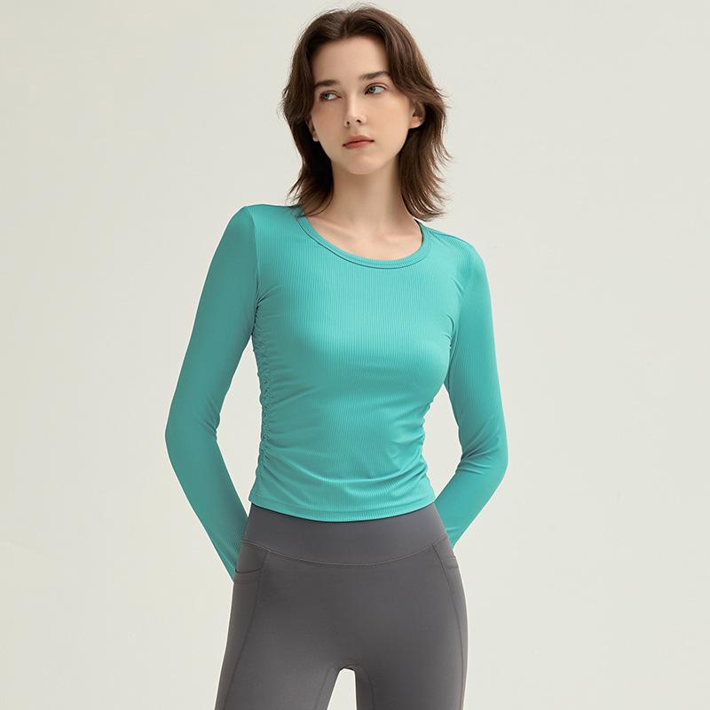 ヨガトップス レディース 秋冬 長袖 フィットネス ランニング ピラティス トレーニング ジム スポーツ ..