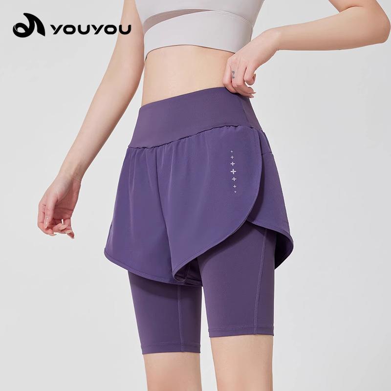 ハーフパンツ レディース 女性用 ヨガ スポーツ ランニング フィットネス トレーニング 速乾 透け防止 ..