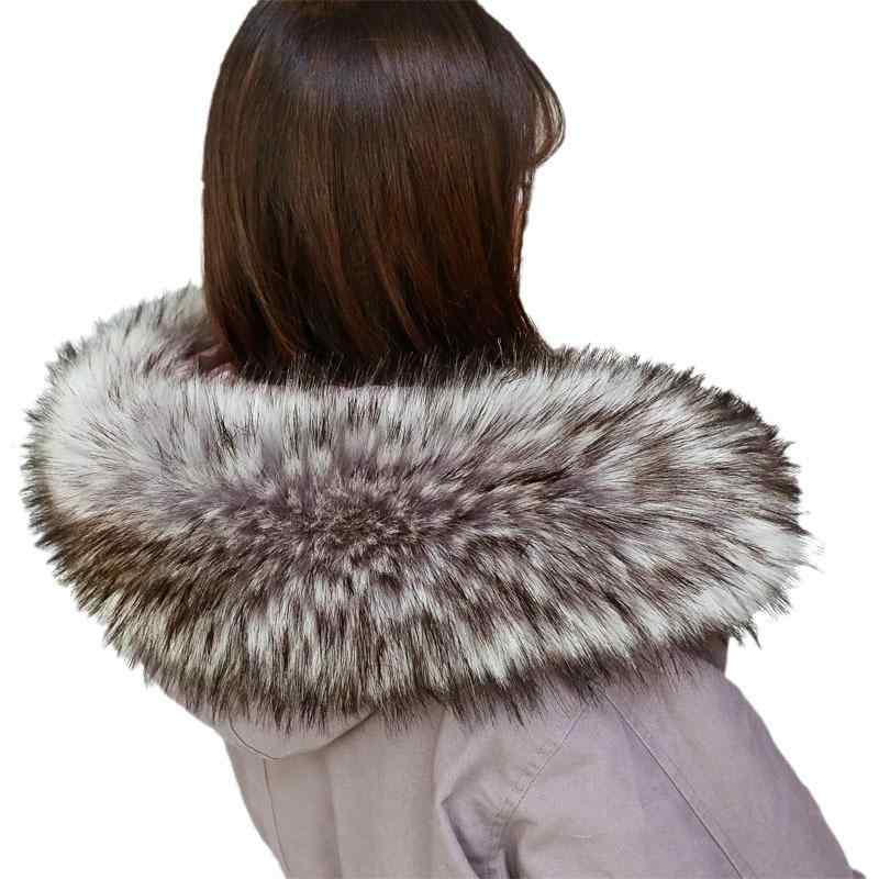 付け襟 レディース エコファー フォックス風 ラクーン風 フードトリム ボリューム ふわふわ 暖かい マフラー ネックウォーマー 秋冬 防寒 コート ジャケット...