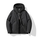 中綿ジャケット メンズ 男性用 グラフェン 裏ボア 裏起毛 厚手 極厚 保温 防寒 フード付き ミドル丈 アウター コート 秋冬 普段使い カジュアル ポリエス...