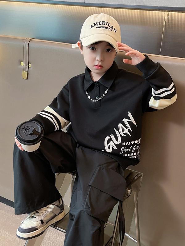 スウェット 男の子 ジュニア 春秋 ストリート系 カジュアル おしゃれ かっこいい トレンド 綿 コットン..