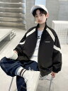 アウター 男の子 キッズ ジュニア 秋 防風 マウンテンパーカー ウィンドブレーカー ジャケット ジップアップ フードなし 韓国 カジュアル ロゴプリント スポ...