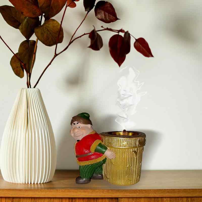 置物 中東 イスラム 人物彫刻 樹脂製 香炉 お香立て アロマポット インテリア オブジェ アート クラフ..