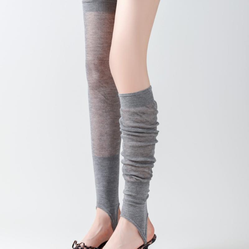 ソックスカバー レディース トレンカ オーバーニー サイハイ丈 竹繊維 シアー 超薄手 UVカット 日焼け防止 吸汗性 滑り止め くしゅくしゅ 春夏