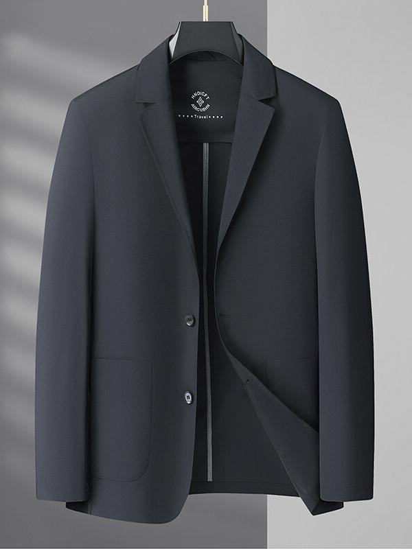 ジャケット メンズ 中年 男性用 接触冷感 通気性 UVカット ポリエステル 形態安定 ビジネス カジュアル 通勤 普段使い スリムフィット シングルブレスト 春秋