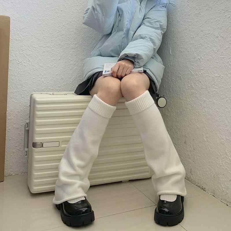 ルーズソックス レディース 和風 ニット JK 学生風 レッグウォーマー 保温 防寒 あったか 伸縮性 ミドル丈 ロング丈 ガーリー サブカルチャー スクール ストリート 秋冬