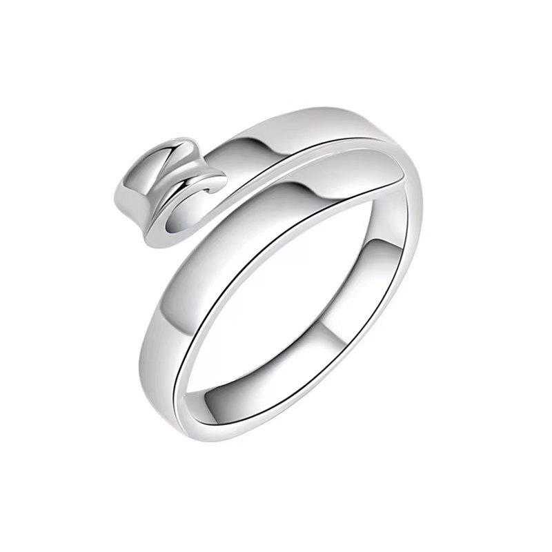 指輪 レディース かぎ針 編み物 糸通しガイドリング 手芸 シルバー925 オープンリング サイズ調整可能 ..