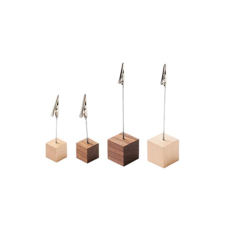 カードクリップスタンド 無垢材 木製 メモ 写真 名刺 値札 プライス 卓上 ディスプレイ ホルダー おし..