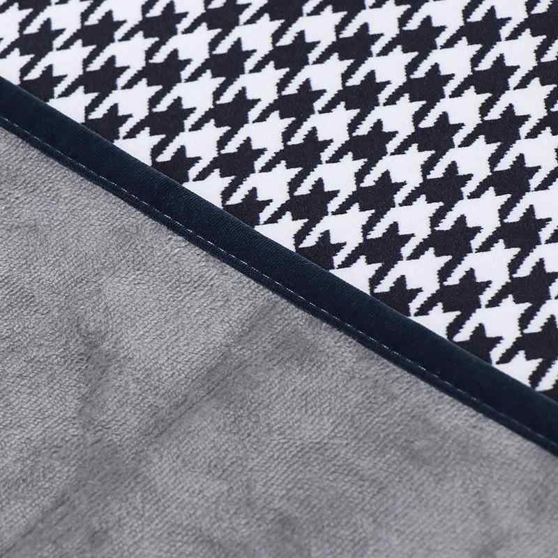 こたつカバー 千鳥格子柄 裏ボア あったか ポリエステル綿混 長方形 暖房テーブル リビング ローテーブ..