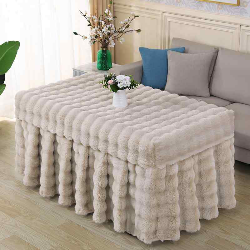 こたつカバー 長方形 厚手 裏起毛 冬用 暖かい 保温 フランネル調 テーブルクロス こたつ布団 電気ヒーター用 リビング ダイニング シンプル