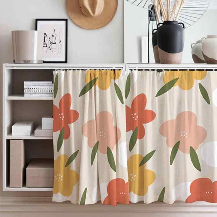 のれん 穴あけ不要 突っ張り棒式 食器棚 キッチン クローゼット シューズラック 棚 目隠し 間仕切り 防..