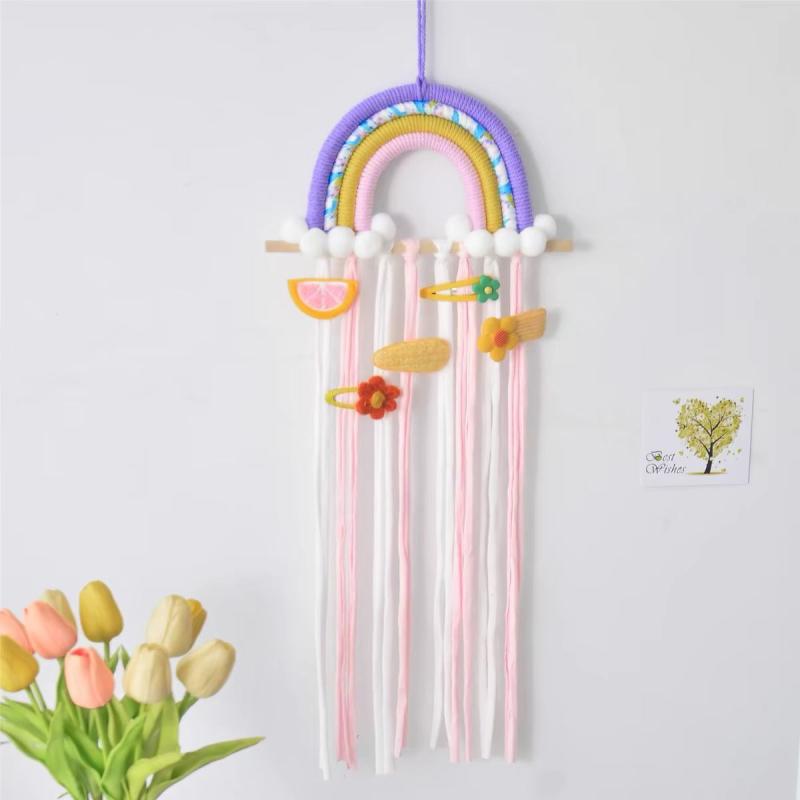 壁掛け収納 女の子 キッズ ヘアバンド カチューシャ ヘアクリップ ヘアピン 髪飾り アクセサリー ジュ..