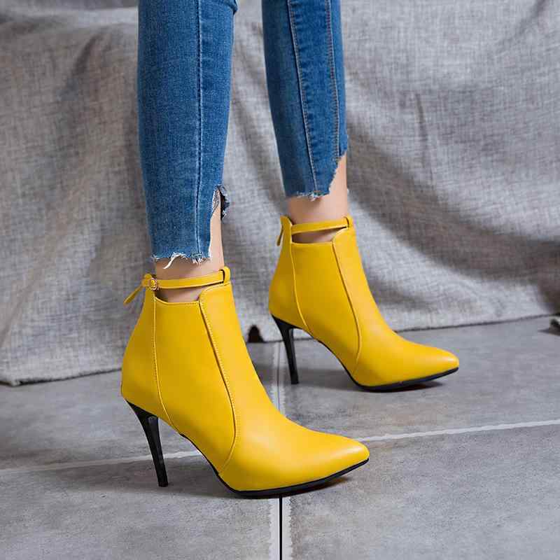 ブーツ レディース ライダーブーツ 欧米風 エレガント ポインテッドトゥ ピンヒール ハイヒール ショー..