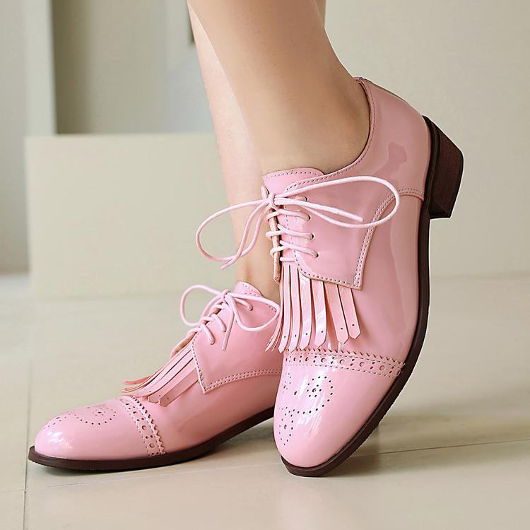 シューズ レディース 女性用 カジュアル レースアップ 紐靴 ブローグ タッセル オックスフォード ハイ..
