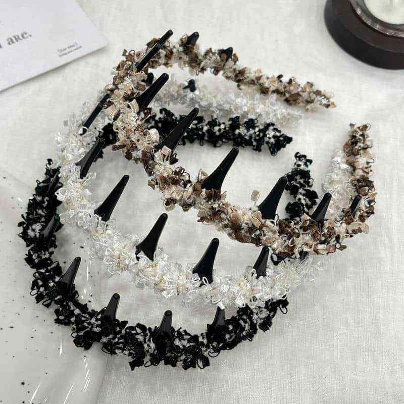 ヘアバンド レディース カチューシャ 女性用 婦人用 編み込み ウェーブ ボリュームアップ ふんわり コ..