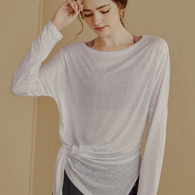 トップス レディース 女性用 ゆったり ルーズフィット スポーツTシャツ トレーニングウェア 長袖 速乾 ..